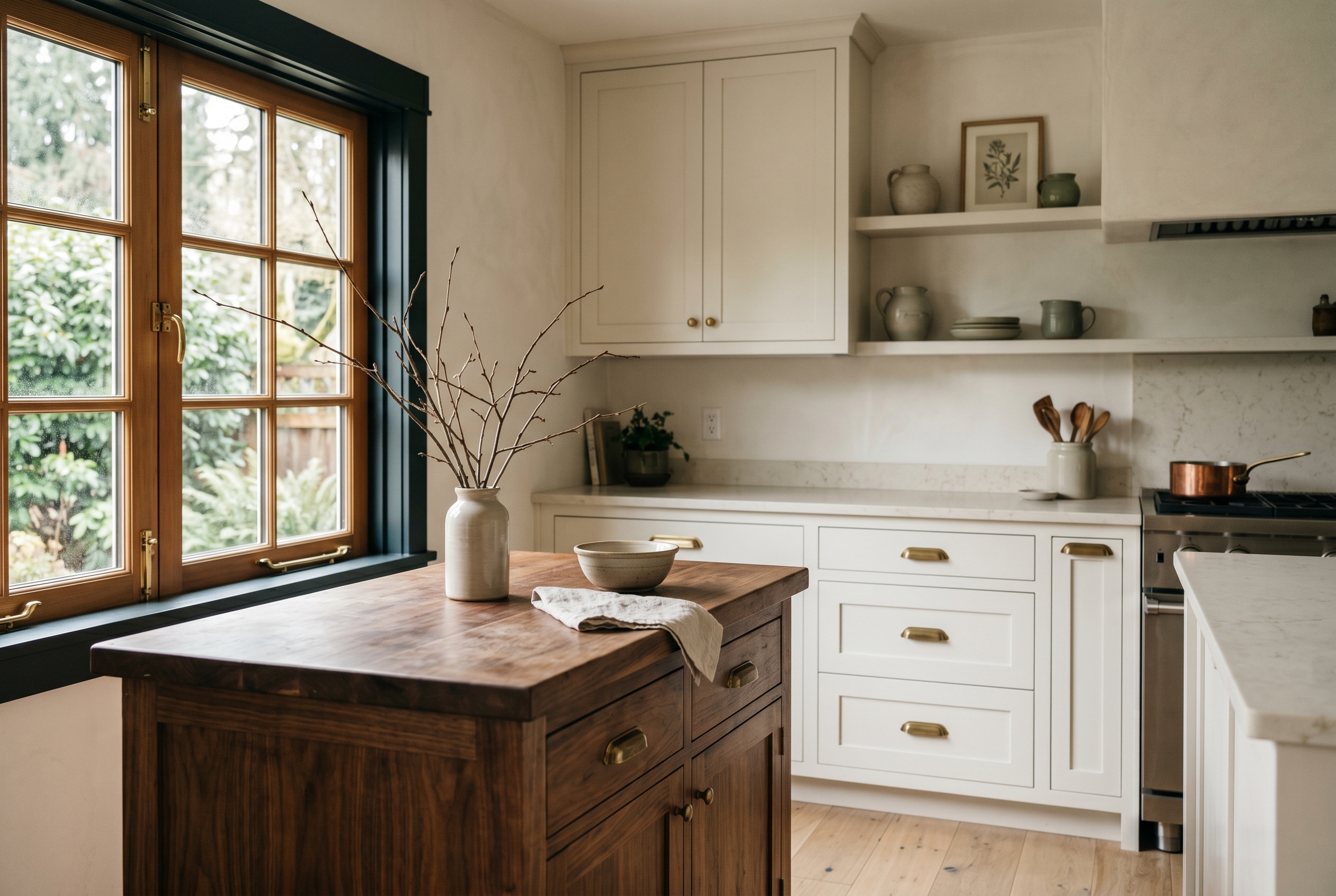 Cabinet refinish · Madrone White · Queen Anne craftsman