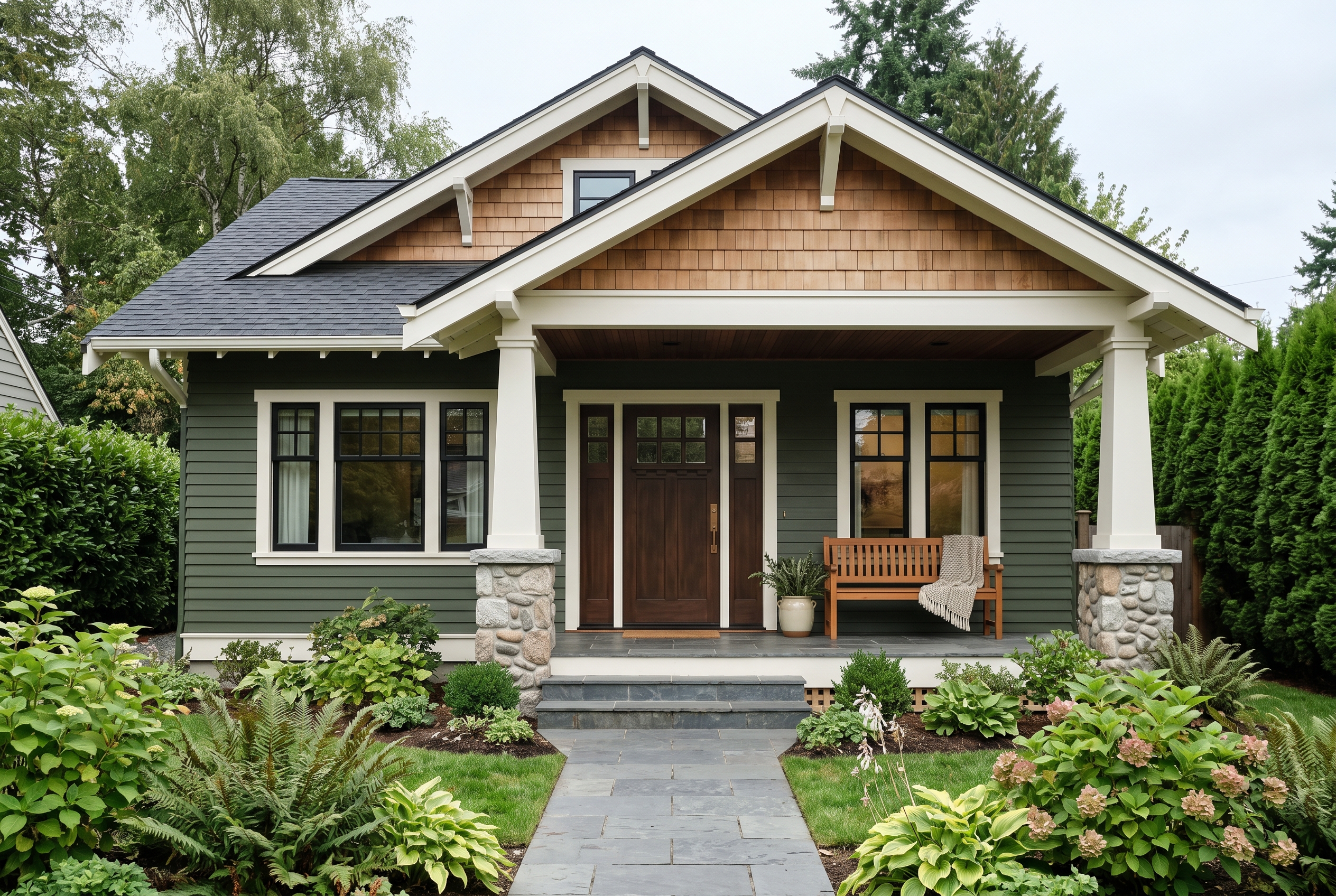 Full exterior repaint · Cedar Moss · Bainbridge Island