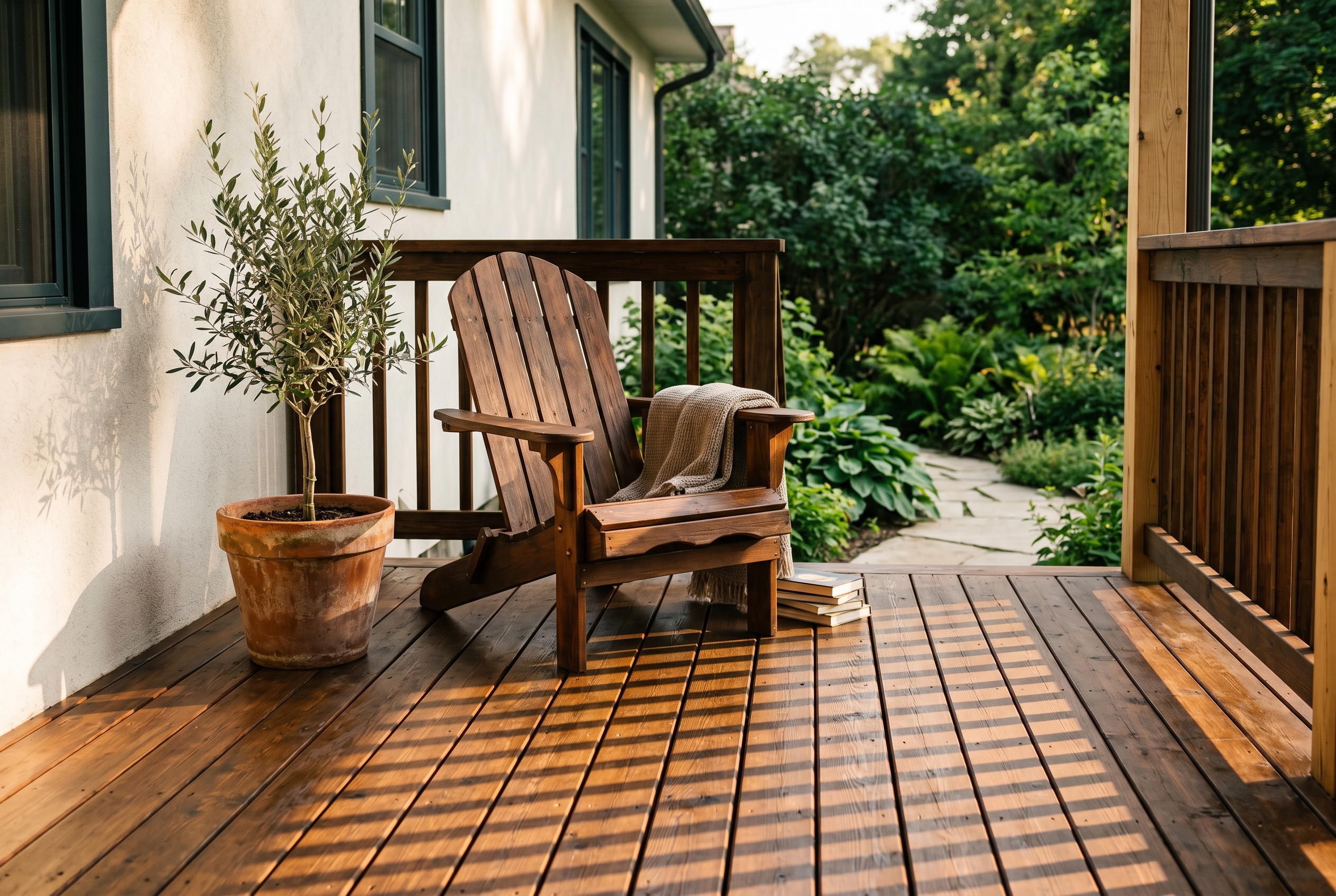 Deck restoration + stain · Fremont